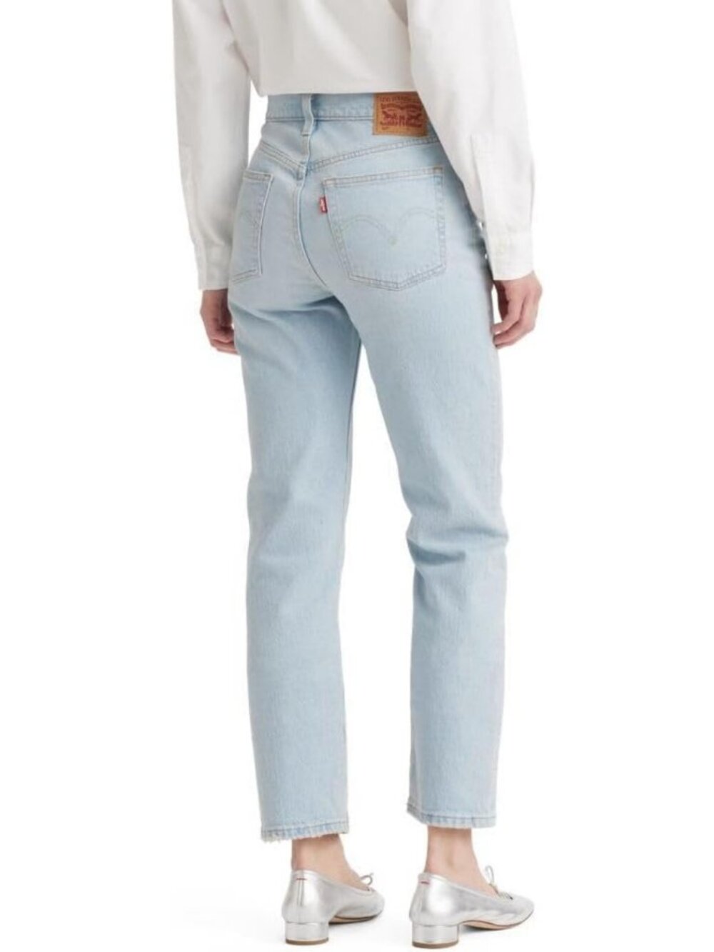 Stylish Women's High-Waisted Crop Jeans - Classic Fit, Versatile Denim, Perfect - Picture 2 of 3